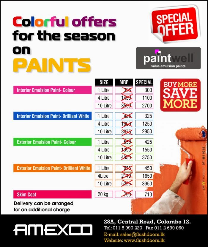 Colorful offers for the season on PAINTS.