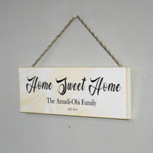 Family Wood Hanging Sign in Port Harcourt, Nigeria
