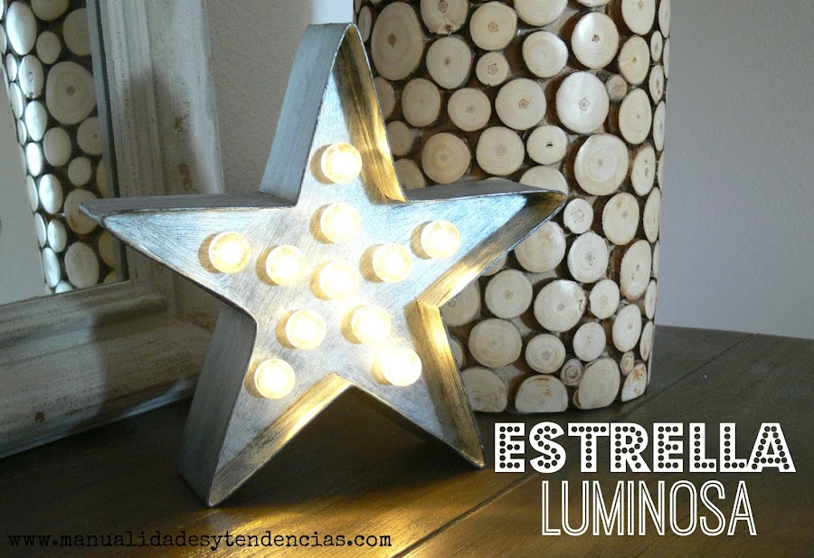 Estrella luminosa diy