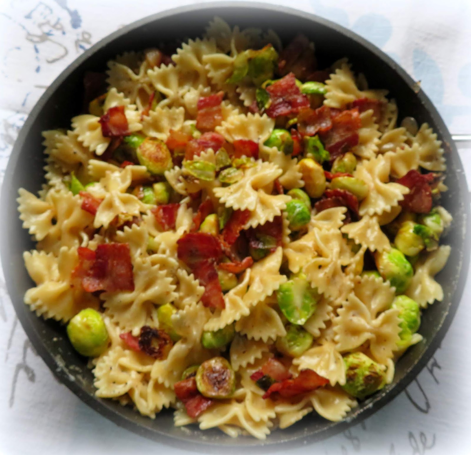 Bow Tie Pasta with Sprouts & Bacon The English Kitchen