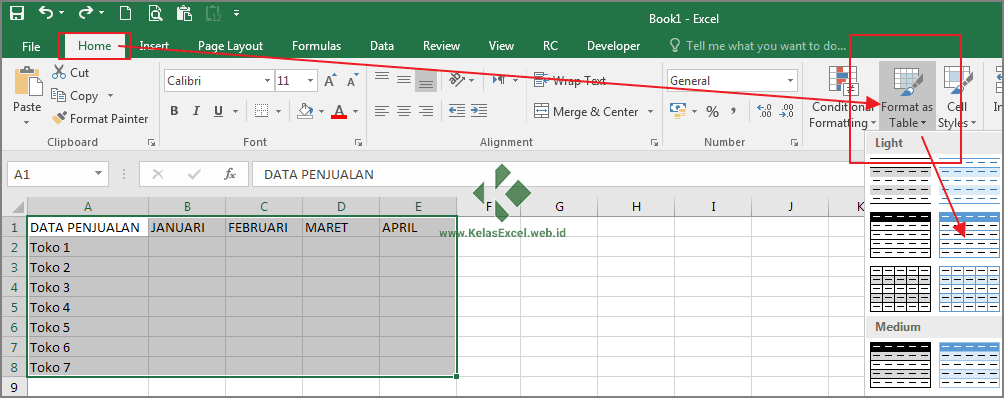 Tutorial Membuat Tabel di Excel