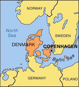 Grote Kaart Europa Kopenhagen - Vogels