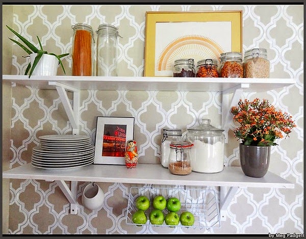 How to place the shelves in the kitchen