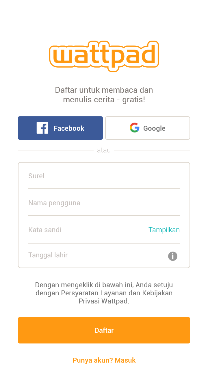 WATTPAD (cara membuat akun) SUKA SUKA MICKEY