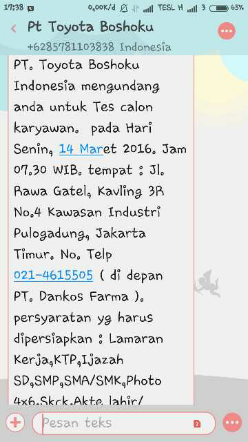 Pt Toyota Boshoku Indonesia Loker Email