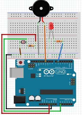 Sengkang ALP: Lesson 6 - Activity 4 (Automated Light (LDR) & Buzzer )