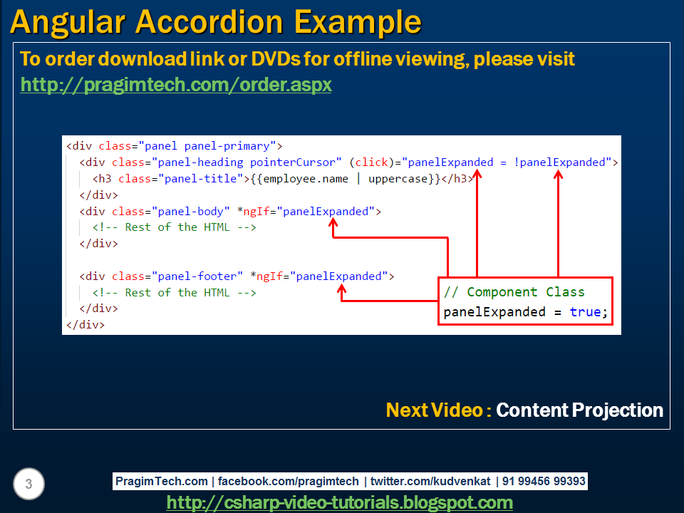 Sql server, and c video tutorial Angular accordion example Slides