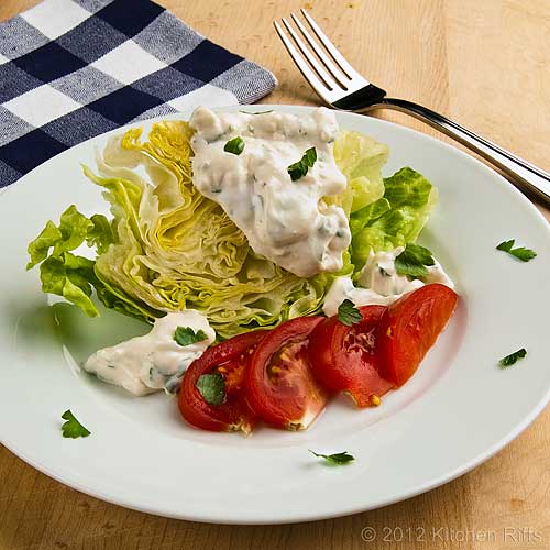 Blue Cheese Dressing with Wedge Salad
