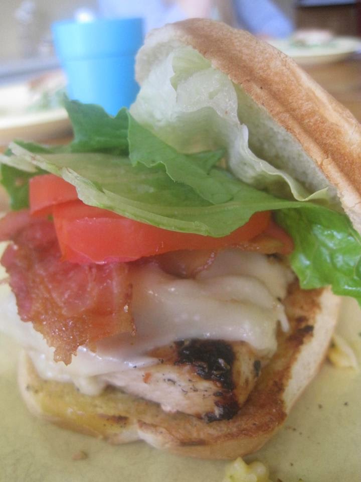 the call family Grilled chicken, bacon & swiss sandwiches