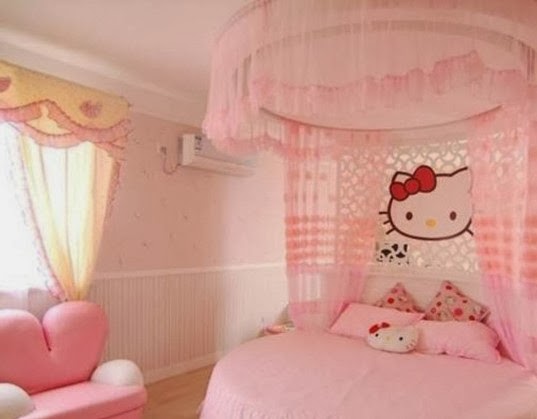 Desain Kamar Tidur Minimalis 2014 Bertemakan Hello Kitty 