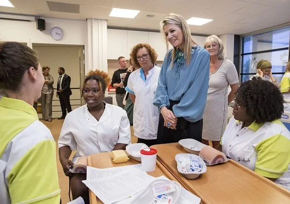 Queen Maxima visited Elske Doets Young Lady Business Academy in Heerhugowaard.and the Queen visited the Albeda College for Rotterdam-Zuid