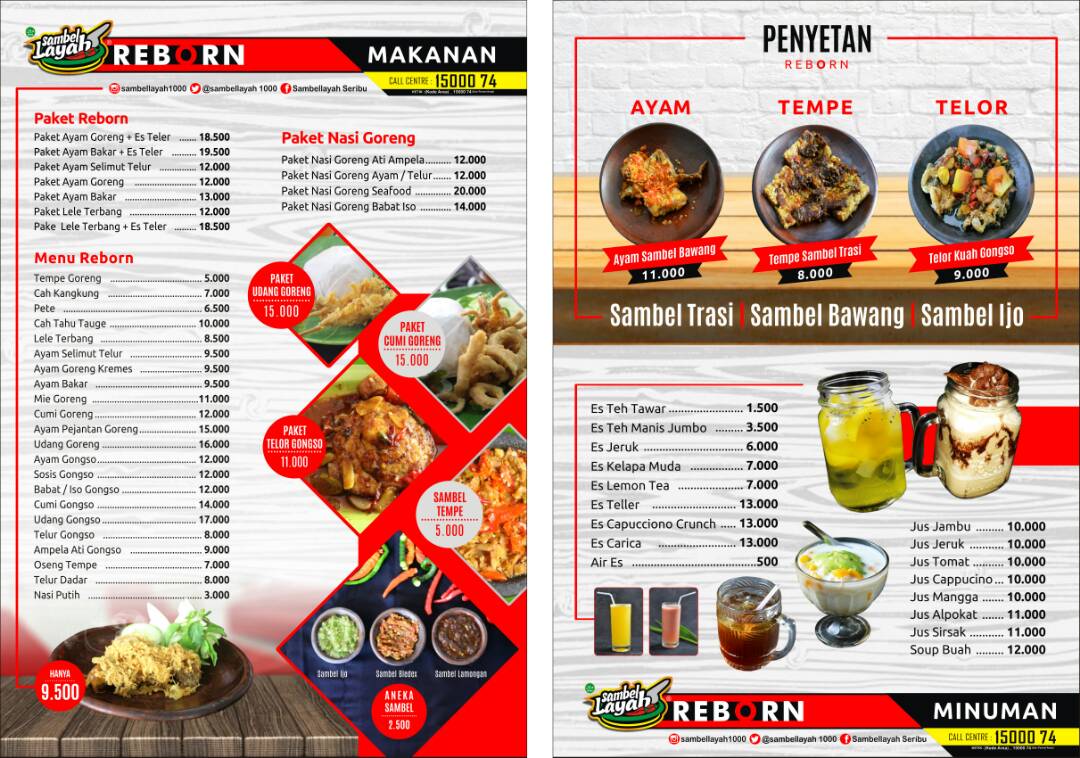 Daftar Menu dan Harga Sambel Layah 2017/2018 - sambellayah.com