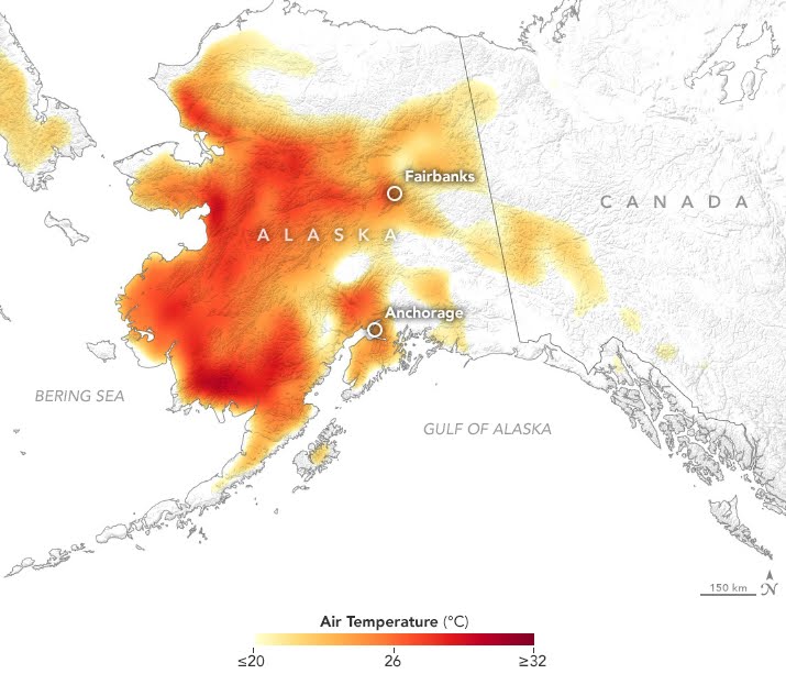 Alaska registra storica ondata di caldo, i dati della NASA. Alaska registra storica ondata di caldo, i dati della NASA.