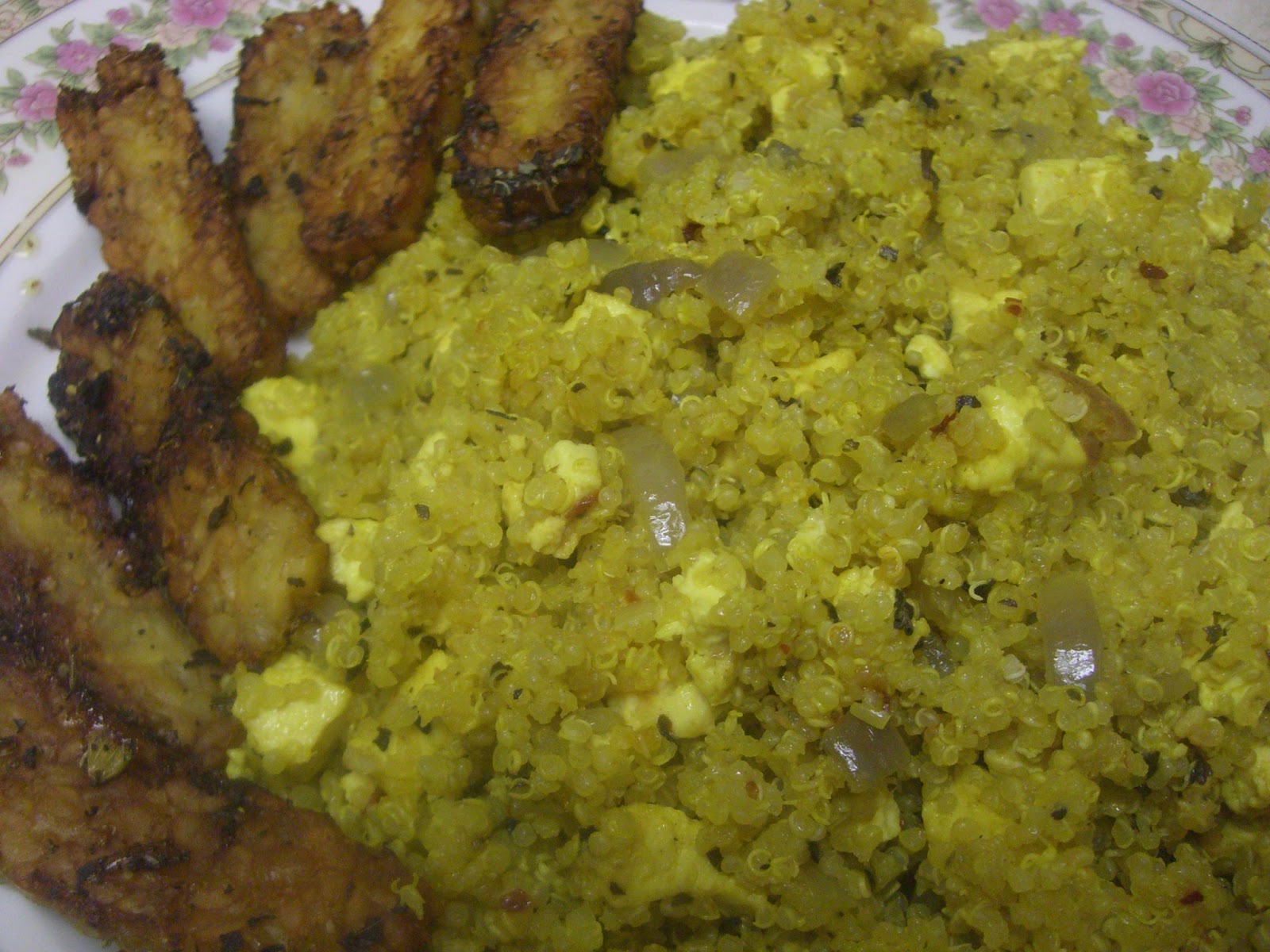 AfroVeganChick Quinoa & Tofu Breakfast Scramble