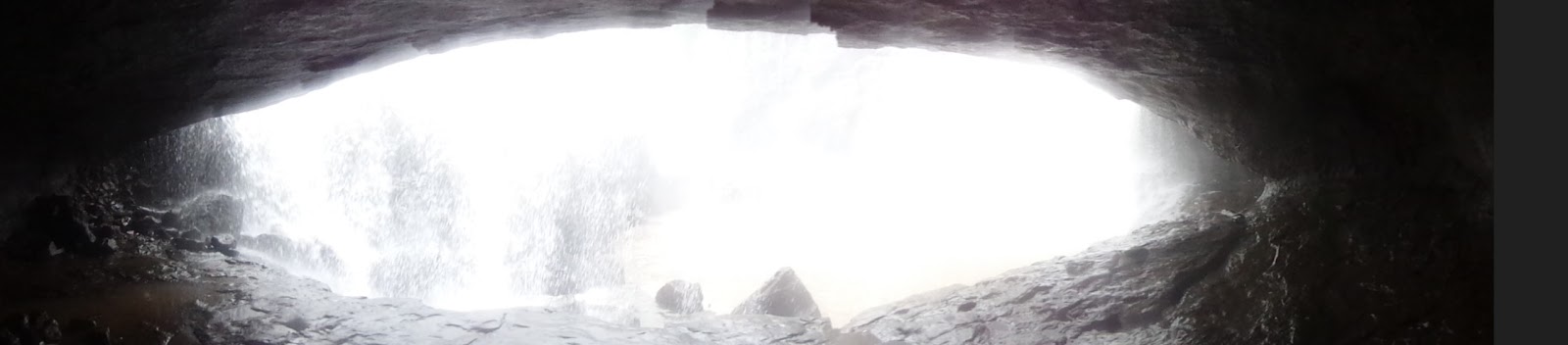 Kataldhar waterfall caves panoramic view
