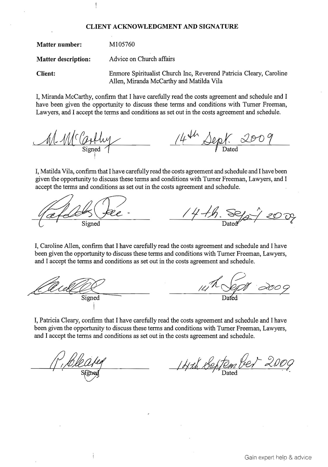 Filed Application for Assessment of Solicitor/Client Costs Filed Application for Assessment of Solicitor/Client Costs