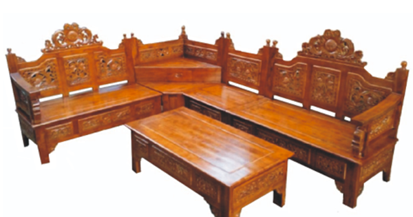  Harga  kursi  sudut  mahkota kayu  jati  asli jepara Desain 