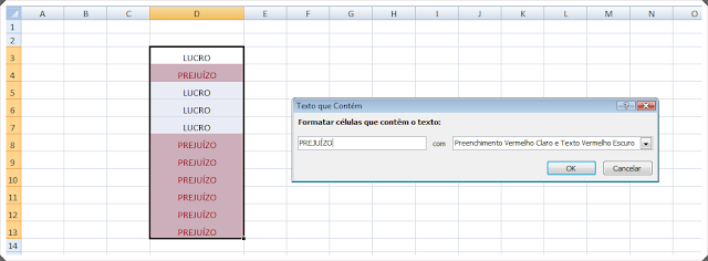 Formatação Condicional Excel