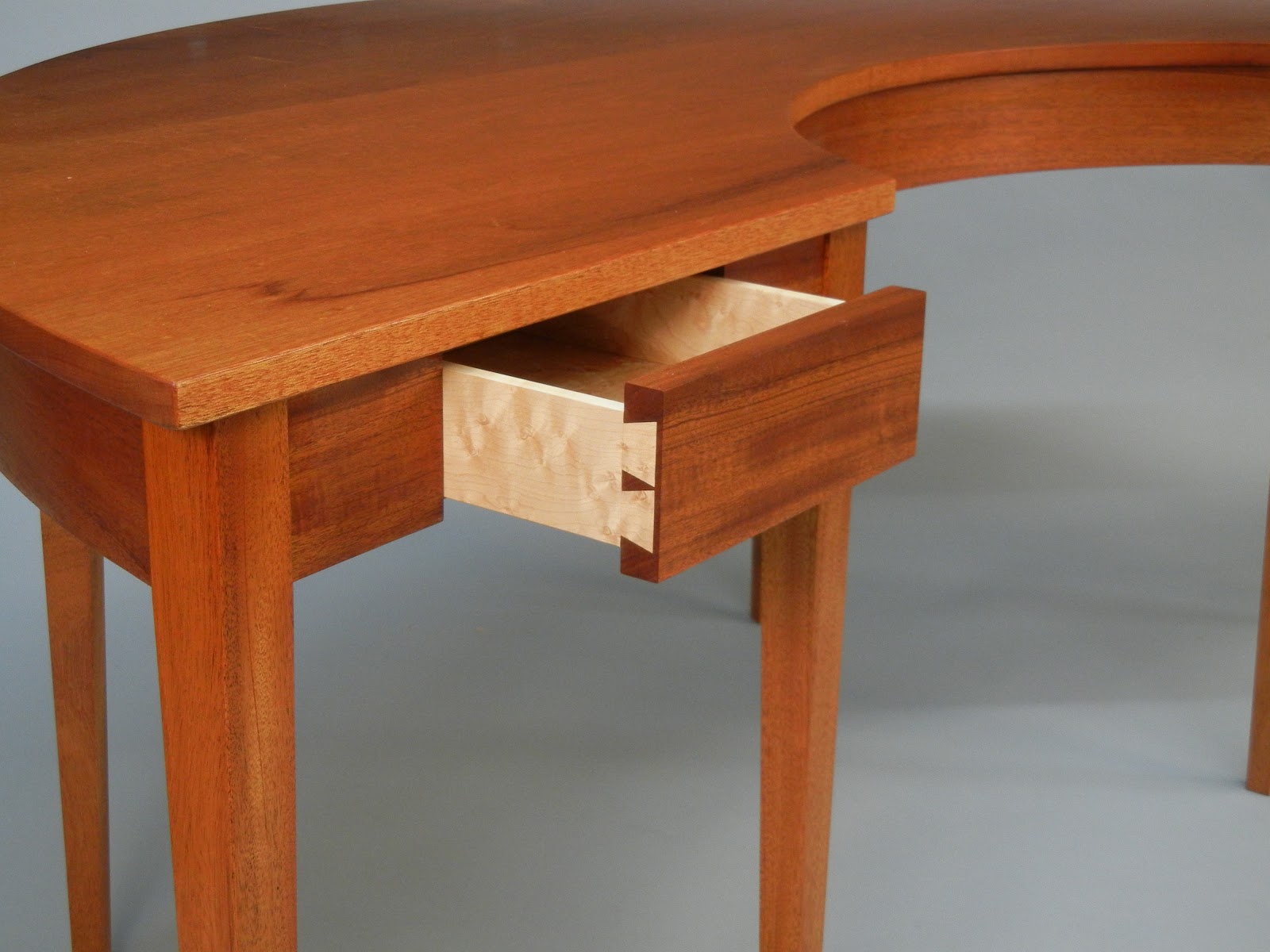 Doucette and Wolfe Fine Furniture Makers Demilune Desk