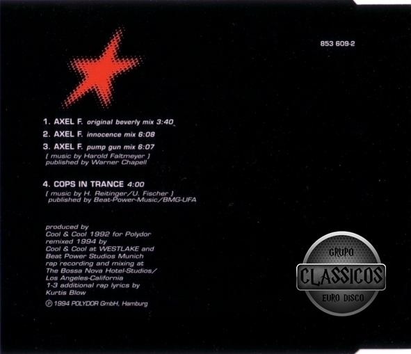 classicos euro disco Techno Cop Feat. Kurtis Blow Axel F (Remix 1994)