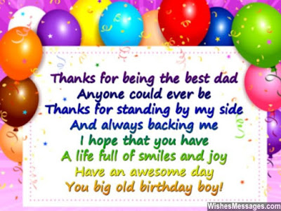 Happy birthday wishes for dad: thanks for being the best dad