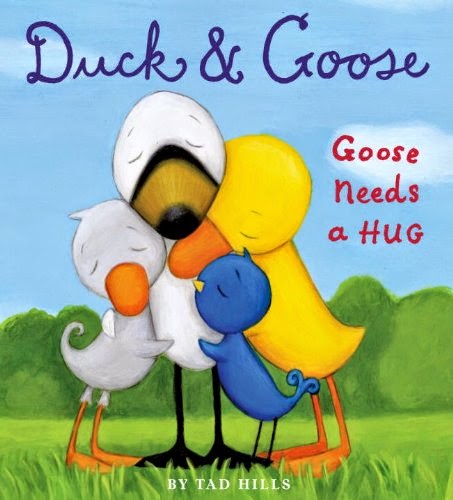 Duck and Goose, Goose Needs a Hug, part of children's book review list about Valentine's Day