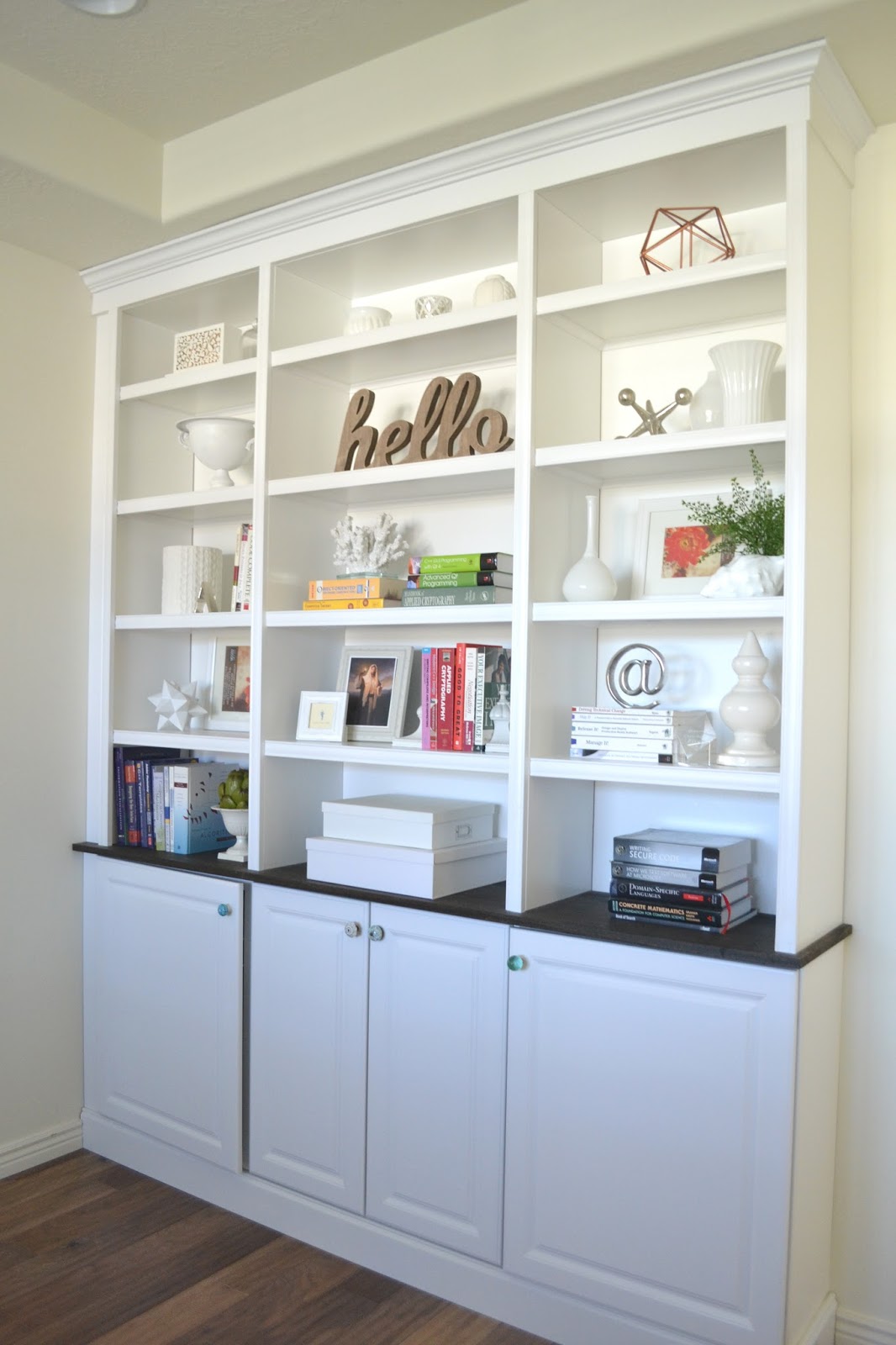 Tea Rose Home BuiltIn Bookcase Done!