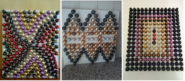 Quadros com cápsulas de café