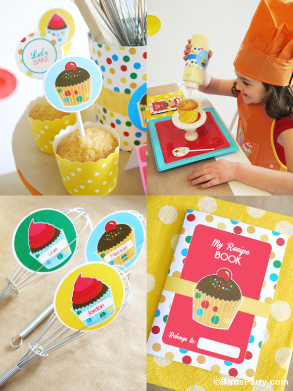 Kids Birthday Party Ideas: How to Style a Baking Party for Boys or Girls Printables Invitations