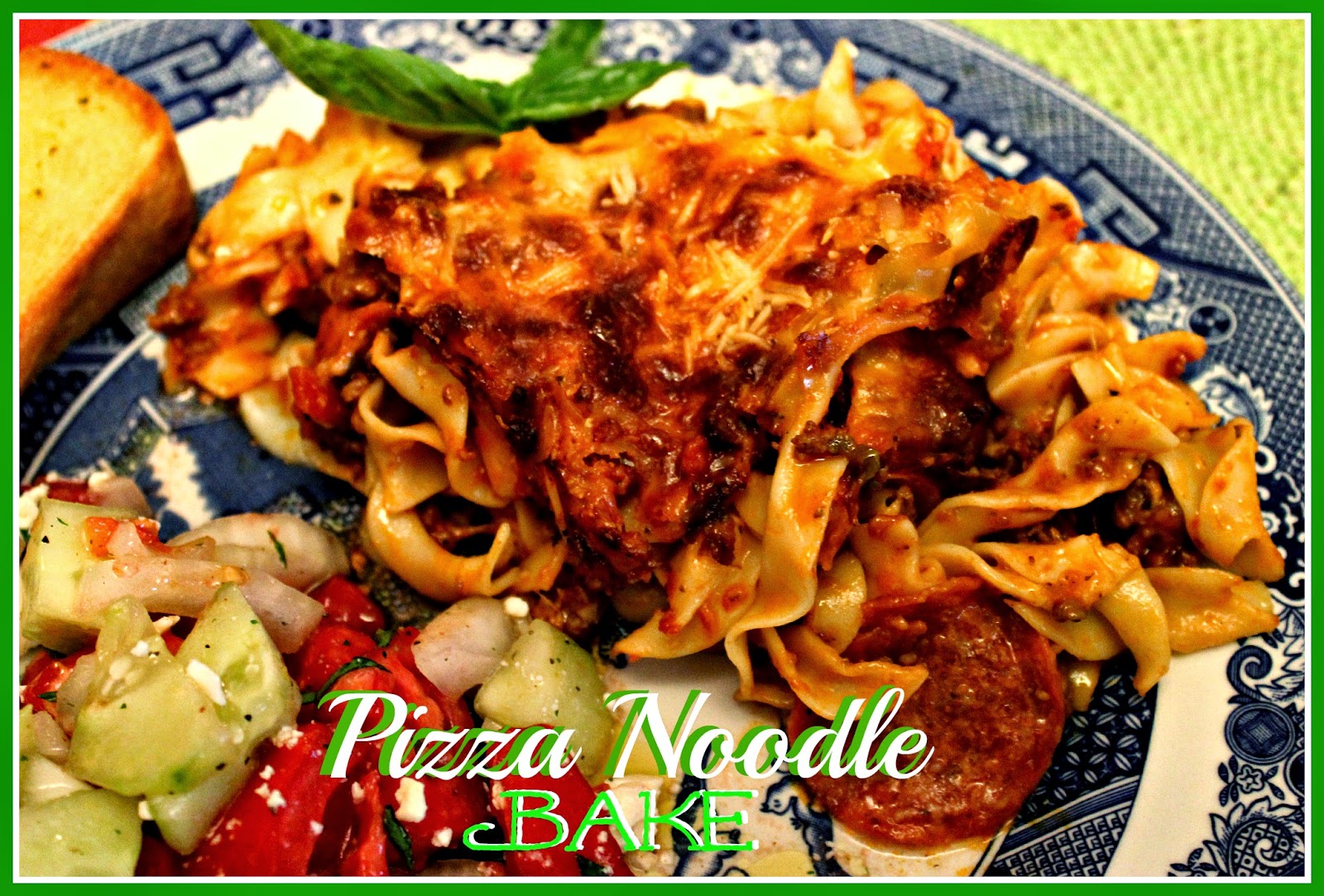 Sweet Tea and Cornbread Pizza Noodle Bake!