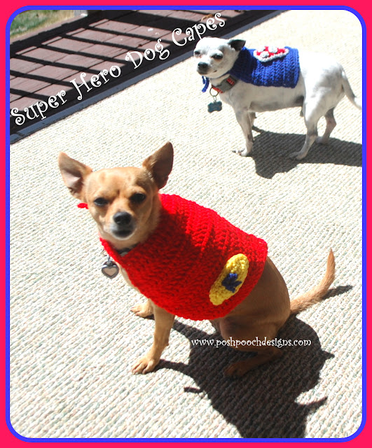 Posh Pooch Designs Super Hero Dog Cape Free Crochet Pattern Posh Pooch Designs