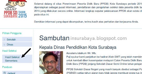 Ppdb Sd Surabaya Hasil Seleksi Lengkap