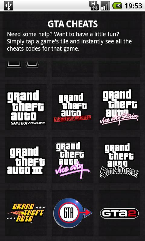 Grand Theft Auto San Andreas App Cheats