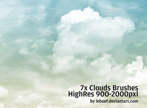 7 pinceles photoshop nubes alta resolución