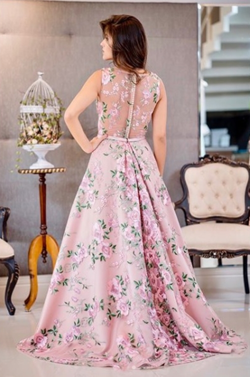 vestido de festa estampa floral vestido de festa estampa floral