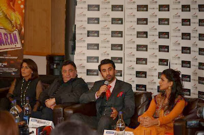 Ranbir, Rishi, Neetu, Pallavi at Besharam promotion in London