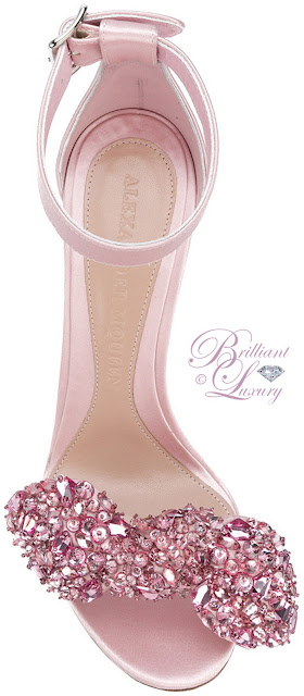 ♦Alexander McQueen embellished pink sandals #pantone #shoes #pink #brilliantluxury