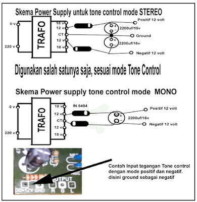 Mode input tegangan tone control
