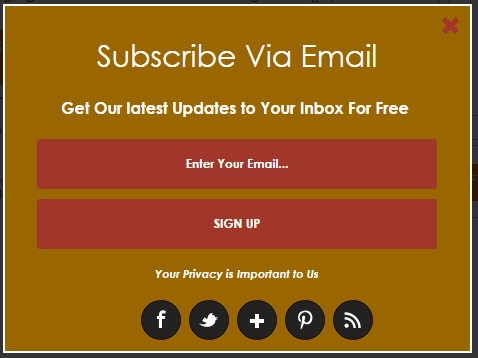 Onclick popup email subscribe form for blogger
