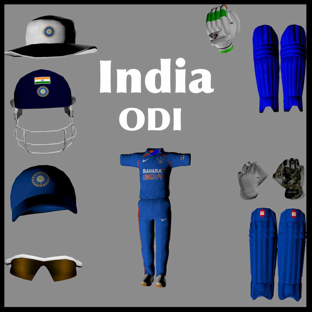 Cricket Patches India ODI kit pack for EA Cricket 07
