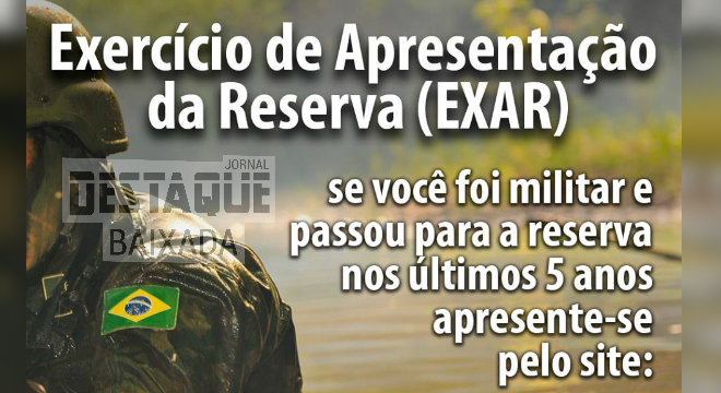 Guaíra - Exército Brasileiro convoca reservistas