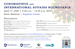 WEBINAR: Conference/Roundtable: Coronavirus and International Affairs