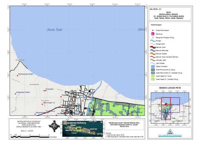 Peta Irigasi: Pet GIS Batas Petak Tersier Daerah Irigasi Gung Kabupaten