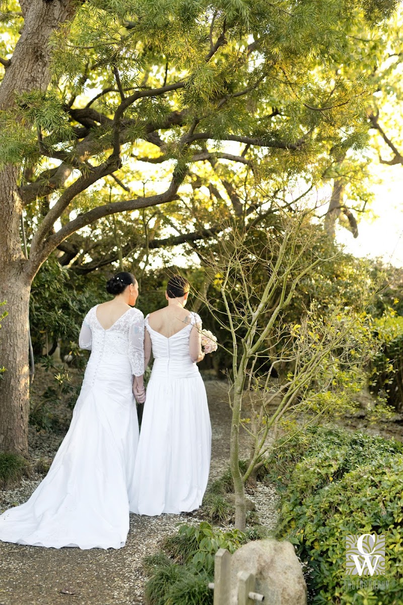 same sex wedding photography earl burns japanese garden long beach