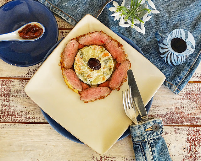 Моята вариация на РУСКА САЛАТА в апетитна комбинация с ПАТЕШКО МАГРЕ И КОНФИ ОТ ЛУК