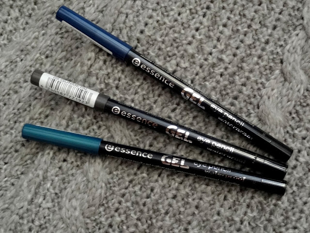 Essence Gel Eye Pencil Waterproof in Gunmetal, Blue Lagoon, Around Midnight