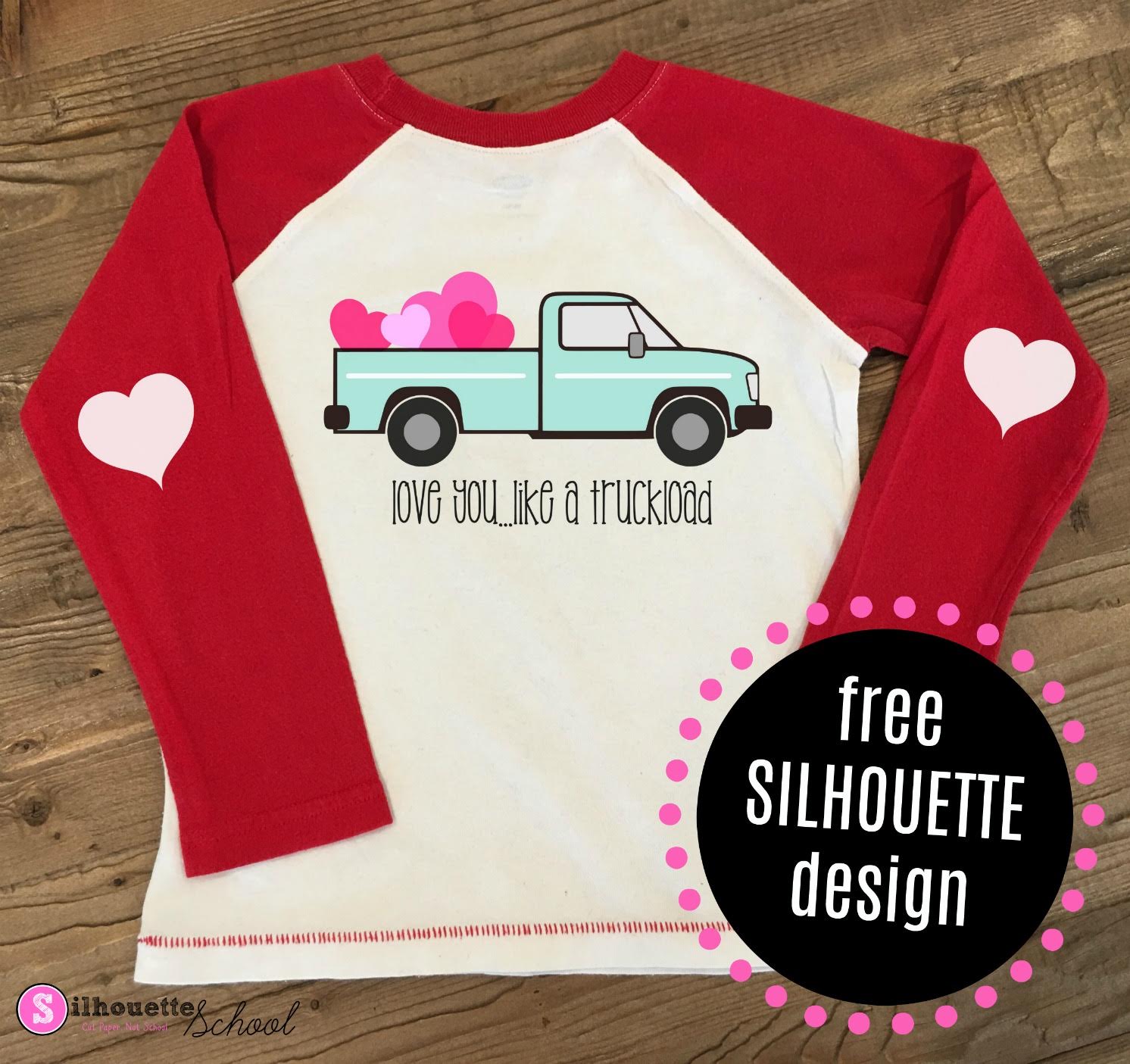 Free Silhouette Valentines Design Love You Like A Truckload Silhouette School