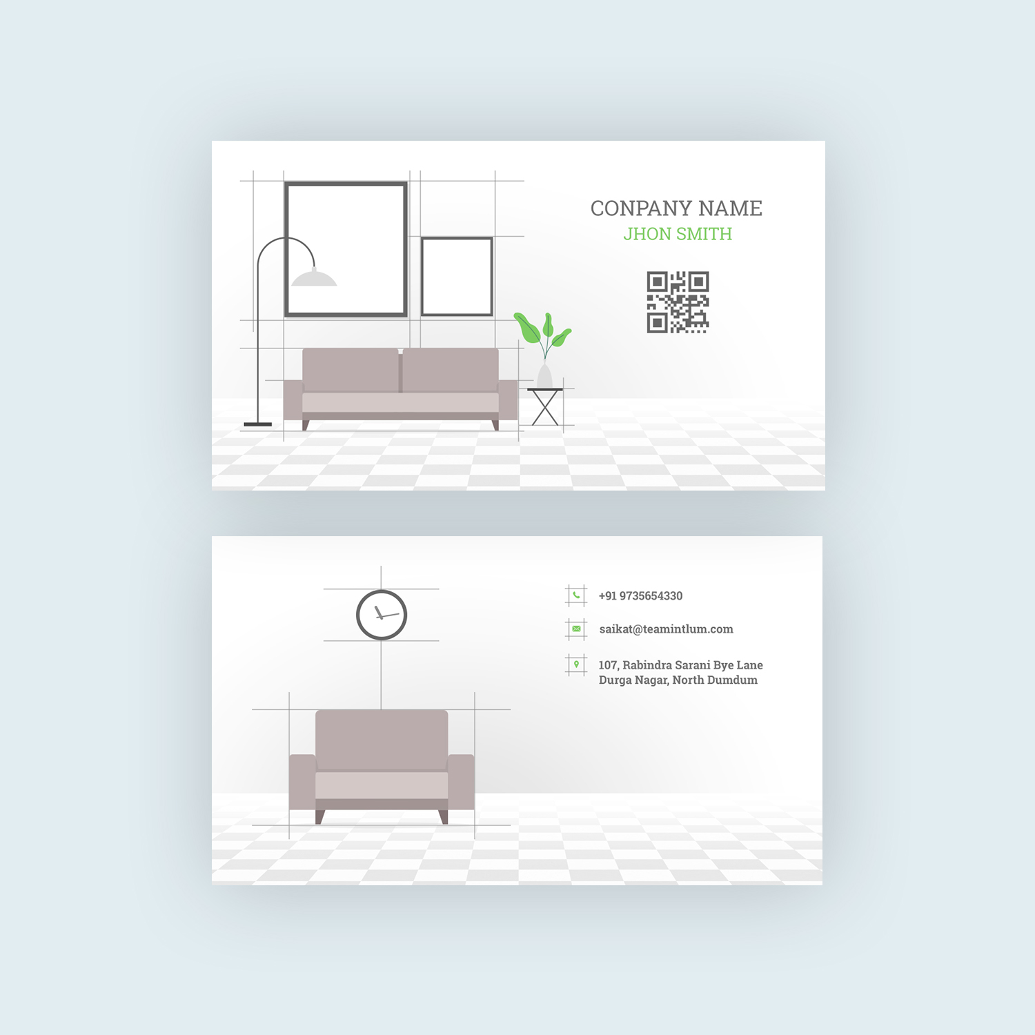 Download Interior Design Business Card PSD Mockup Templates