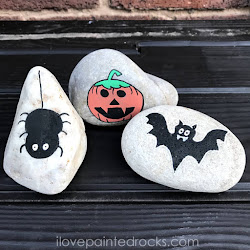 halloween rocks painted stones painting rock easy story simple step paint spider crafts diy hiding neighborhood kid around bat tutorial