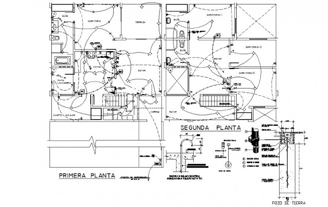 ELECTRICAL INSTALLATION INTERIOR IN HOUSE DRAWING IN AUTOCAD